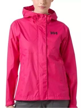 HH Hello Hansen hooded rain pink jacket size M